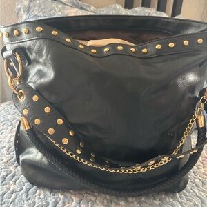 Black and Gold Studded Women's Bag